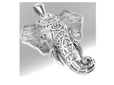 020 - Elephant Pendant 3D print model