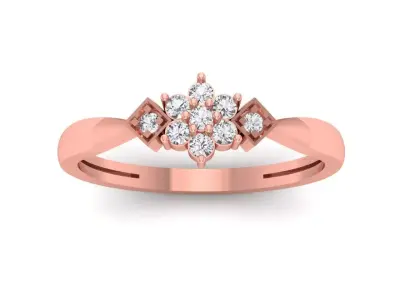 Solitaire Wedding Engagement Women Rings Cluster Band Ring 3D print model