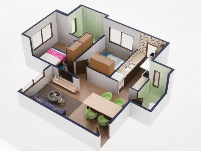 3D Floor Plan Model 31 3D model