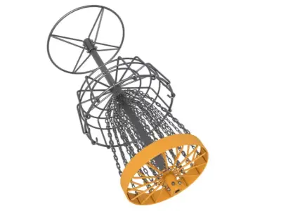 Disc Golf Basket 3D model