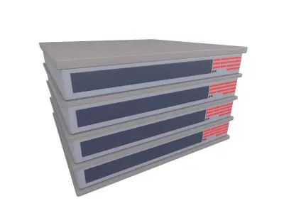 Cartoon Servers v2 004 Low-poly 3D model