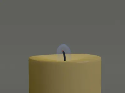 Animated Hurricane Candle 3D model