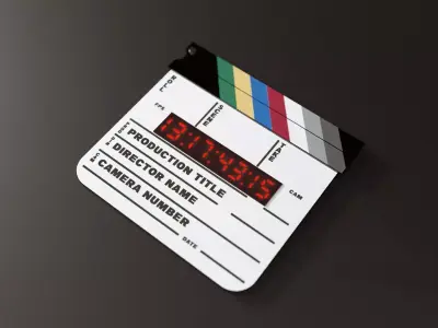 Digital Movie Clapboard 3D model