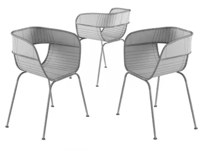 Scoop Chair industry west Low-poly 3D model