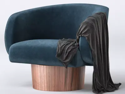 Rotunda Chair Low-poly 3D model