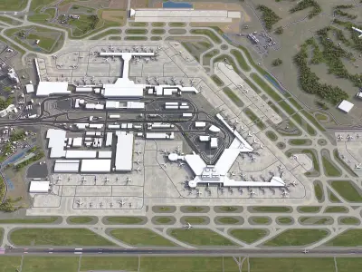 Narita - International Airport - NRT Low-poly 3D model