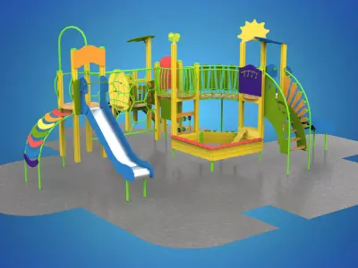 Playground for kids 3D model get