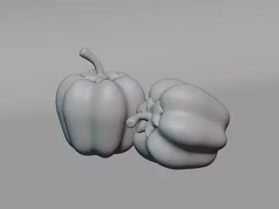 Capsicum Low-poly 3D model