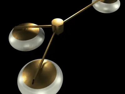 Chandelier By Angelo Lelli For Arredoluce 3D model