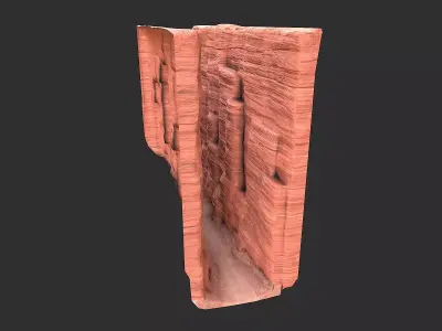Desert Canyon Path Low-poly 3D model