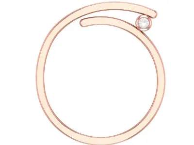 Solitaire Women Light Weight Band Ring 3D print model shop