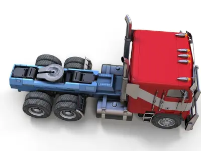 Optimus Prime Freightliner Low-poly 3D model