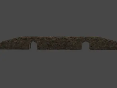 Old Stone Bridge Low-poly 3D model