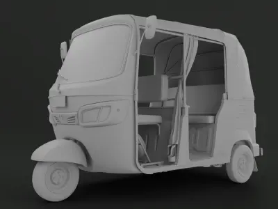 TRICYCLE - RICKSHAW  3D MODEL Low-poly 3D model