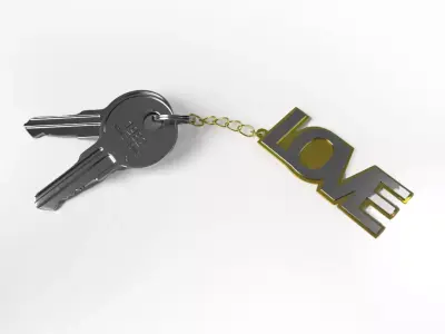 Keys with attachments 3D model Free 3D model
