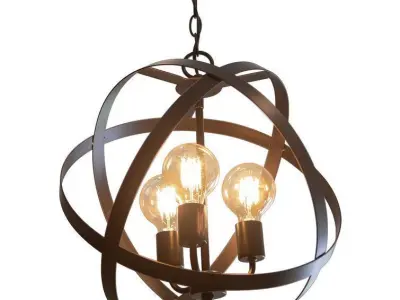 Fordwich Light Globe Chandelier 3D model