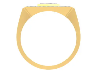 Light Weight Yellow Gold Diamond Ring  -ZA RN 4231 3D print model