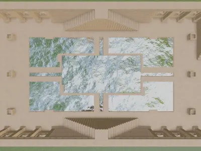 Primitive Underground Building Free 3D model