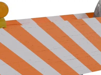 Road Barrier 01 Low-poly 3D model