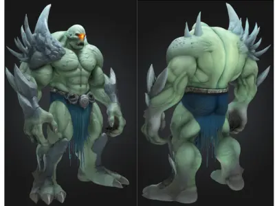 Mutant Demon Brute Low-poly 3D model
