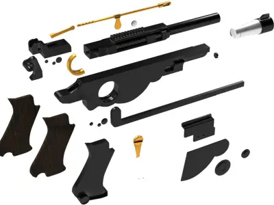 Mandalorian Blaster IB - 94 armor from Star Wars Prop lazer 3D model