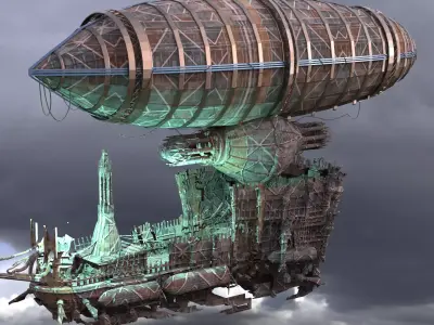 Sinbad The explorer airship  3D model