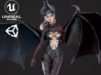 Succubus - Game Ready Low-poly 3D model