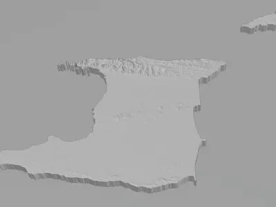 Trinidad and Tobago Terrain Country 3D model