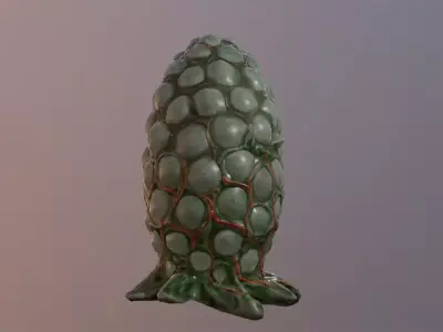 Cocon vase Low-poly 3D model