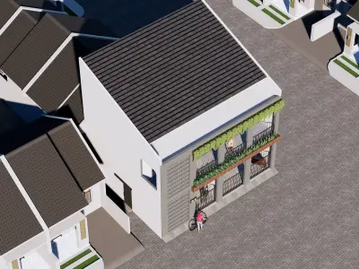 3d Scene Model Sketchup Home Stay For Everyone 3D model