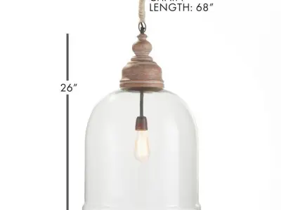 Duane Light Single Bell Pendant 3D model