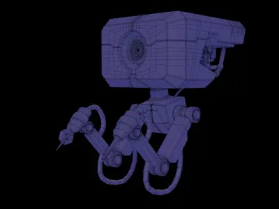 Drone Fight Low-poly 3D model