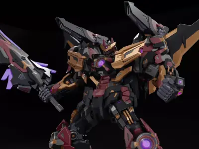 XC06 Oblivoid I Rigged Original mecha Design Low-poly 3D model