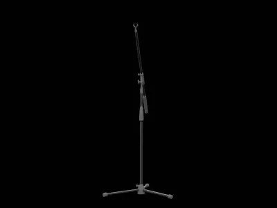 Microphone Stand Low-poly 3D model