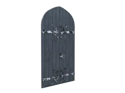 Castle Door 09 Low Poly Realistic Low-poly 3D model