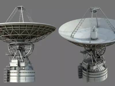 Deep Space Network Antenna Low-poly 3D model