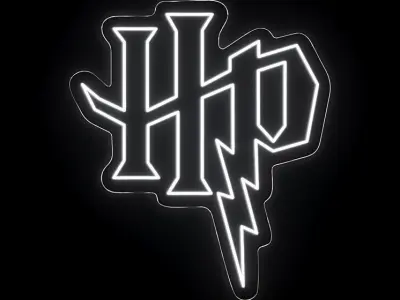 Harry Potter Neon Sign 3D model