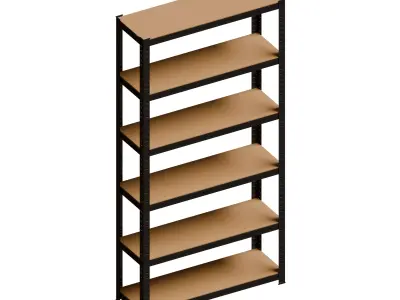 Mild Steel Shelving 3D model