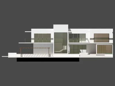 Archviz - Modern White House 01 3D model