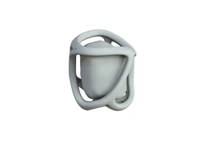 SciFi Shape Object Low Poly Low-poly 3D model 11