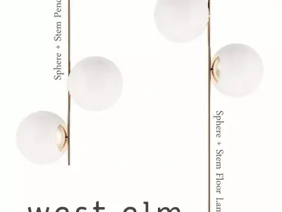 Stem Pendant and Stem Floor Lamp 3D model