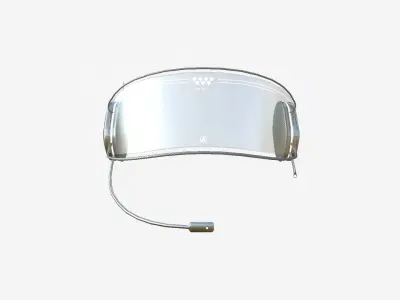 SciFi Glasses H07 Aluminum - Character Design Fashion Low-poly 3D model