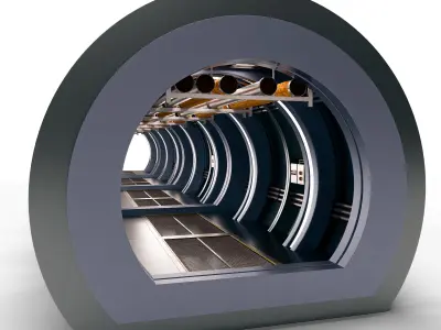 Sci Fi Corridor V2 3D model