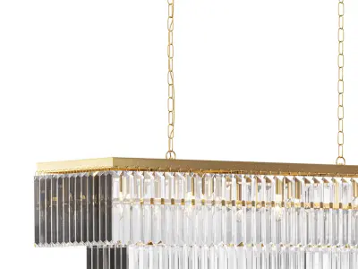 leyland rectangle chandelier by arhaus 3D model