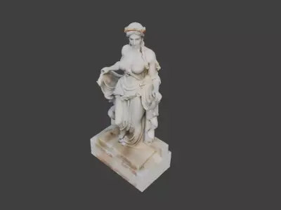 Greek Marble Statue Low-poly 3D model