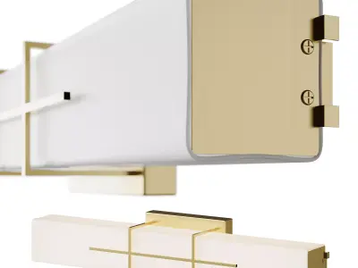  Cydney Vanity Light And Malika Opal Glass Bath Sconce 3D model