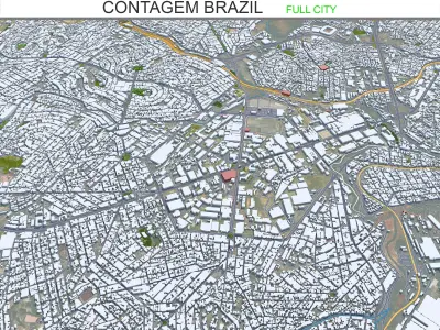 Contagem Brazil Low-poly 3D model