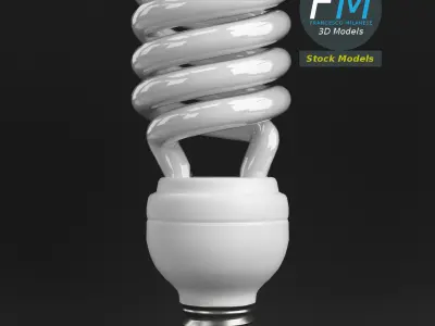 CFL spiral light bulb lamp 3D model