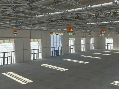Exhibition Hall Warehouse 3 3D model