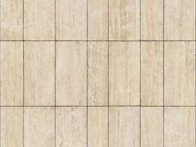 Warm Beige Travertine Tile PBR Texture Texture